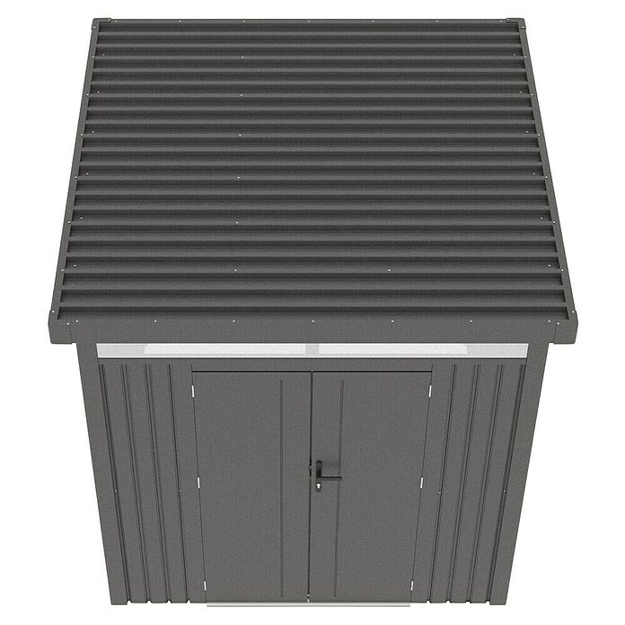 Gardol Spremište Cubus  (Vanjska dimenzija uklj. krovni prevjes (Š x D): 230 x 230 cm, Metal, Crna) | BAUHAUS
