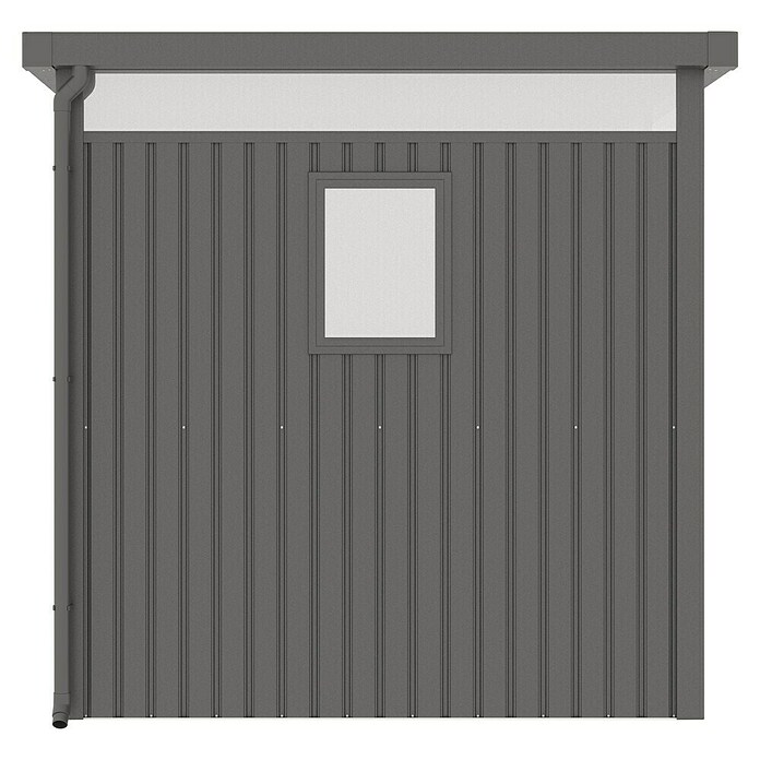 Gardol Spremište Cubus  (Vanjska dimenzija uklj. krovni prevjes (Š x D): 230 x 230 cm, Metal, Crna) | BAUHAUS