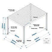 Paviljon s letvicama Model Y  (Š x D: 2.893 x 4.000 mm, Boja stalka: Antracit, Aluminij) | BAUHAUS