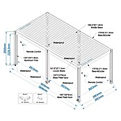 Paviljon s letvicama Model Y  (Š x D: 5.630 x 2.860 mm, Boja stalka: Antracit, Aluminij) | BAUHAUS