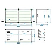 Paviljon s letvicama Model Y  (Š x D: 5.630 x 2.860 mm, Boja stalka: Antracit, Aluminij) | BAUHAUS