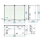 Paviljon s letvicama Model Y  (Š x D: 5.630 x 4.000 mm, Boja stalka: Antracit, Aluminij) | BAUHAUS