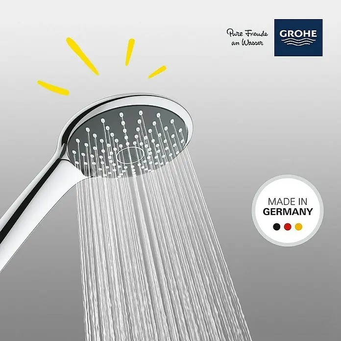 Grohe Vitalio Joy Handbrause - Anzahl Funktionen: 2 Stk., Chrom - GROHE Duschkopf mit fließendem Wasser und "Made in Germany"-Siegel für Qualität und Komfort in Ihrem Badezimmer.