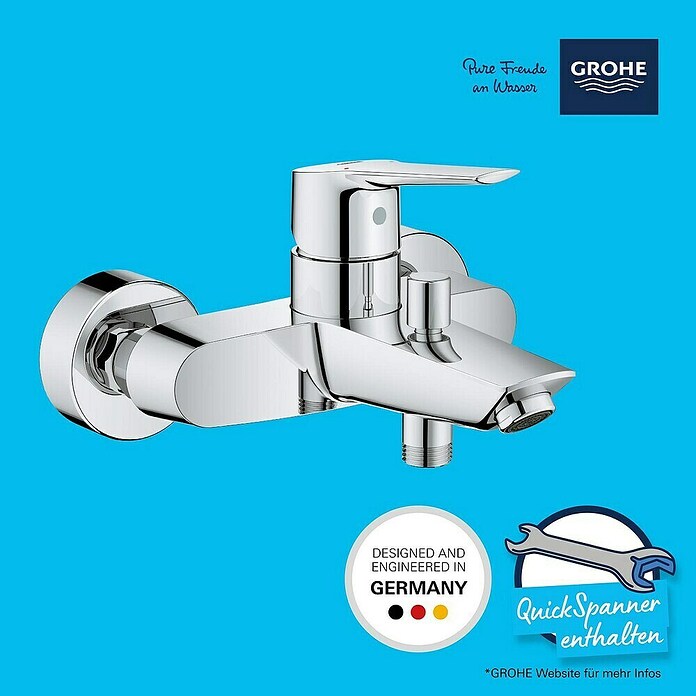 Grohe QuickFix Badkraan (Glanzend, Messing) | BAUHAUS