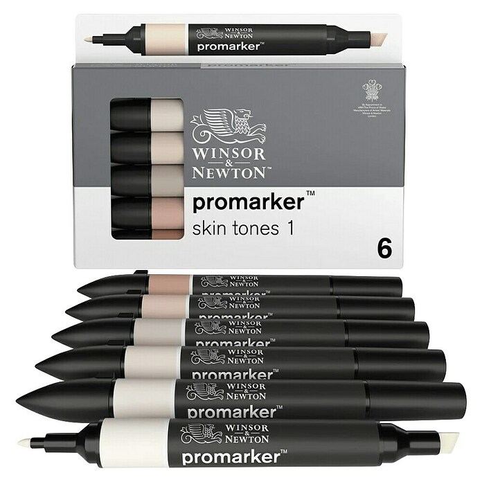 Winsor & Newton Set promarkera  (Boja kože, 6 -dij., 2 vrha) | BAUHAUS