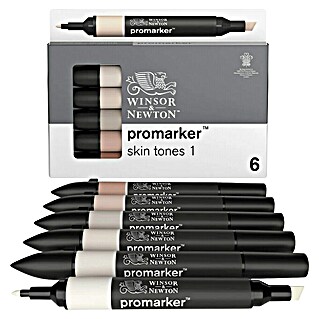 Winsor & Newton Set promarkera (Boja kože, 6 -dij., 2 vrha)