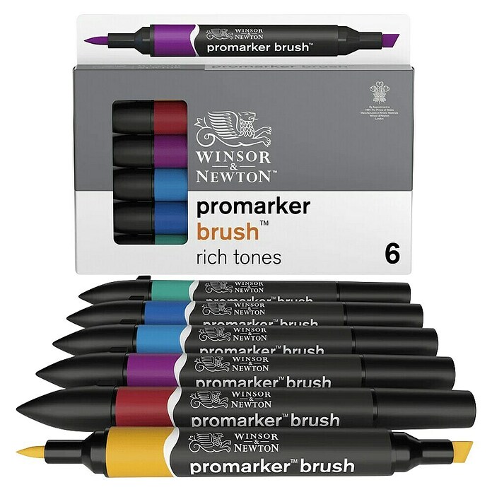 Winsor & Newton Brushmarker-Set (Reiche Töne, 6 -tlg.) | BAUHAUS