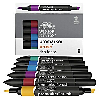 Winsor & Newton Set kist markera Promarker Brush Rich Tones (Rich Tones, 6 -dij.)