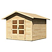 Karibu Gartenhaus Talkau 6 (304 x 300 cm, Wandstärke: 28 mm, Satteldach, Natur)