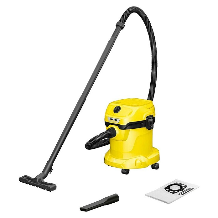 Kärcher Električni usisivač za mokro i suho usisavanje WD 2 Plus V-15/4/18  (1.000 W, Zapremina spremnika: 15 l, Bez vrećice) | BAUHAUS