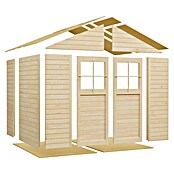 Bertilo Gartenhaus Osterbek (Außenmaß inkl. Dachüberstand (B x T): 191 x 259 cm, Holz, Natur) | BAUHAUS