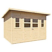 Bertilo Gartenhaus Felix 4 (Außenmaß inkl. Dachüberstand (B x T): 277 x 334 cm, Holz, Naturbelassen) | BAUHAUS