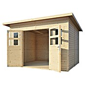 Bertilo Gartenhaus Felix 4 (Außenmaß inkl. Dachüberstand (B x T): 277 x 334 cm, Holz, Naturbelassen) | BAUHAUS