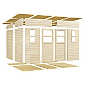 Bertilo Gartenhaus Felix 4 (Außenmaß inkl. Dachüberstand (B x T): 277 x 334 cm, Holz, Naturbelassen) | BAUHAUS