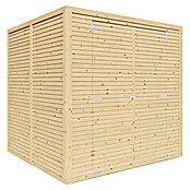 Bertilo Gerätehaus Box 3 (Außenmaß inkl. Dachüberstand (B x T): 212 x 212 cm, Holz, Naturbelassen) | BAUHAUS