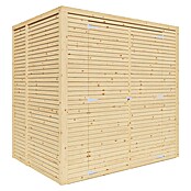 Bertilo Gerätehaus Box 2 (Außenmaß inkl. Dachüberstand (B x T): 170 x 170 cm, Holz, Naturbelassen) | BAUHAUS