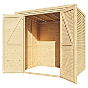 Bertilo Gerätehaus Box 2 (Außenmaß inkl. Dachüberstand (B x T): 170 x 170 cm, Holz, Naturbelassen) | BAUHAUS