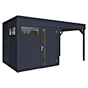 Bertilo Gerätehaus Cubus 2 Lounge (Außenmaß inkl. Dachüberstand (B x T): 240 x 449 cm, Holz, Anthrazit) | BAUHAUS
