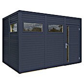 Bertilo Gartenhaus Cubus 3 (Außenmaß inkl. Dachüberstand (B x T): 240 x 336 cm, Holz, Anthrazit) | BAUHAUS