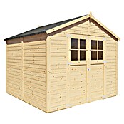 Bertilo Gartenhaus Osterbek (Außenmaß inkl. Dachüberstand (B x T): 252 x 258 cm, Holz, Natur) | BAUHAUS