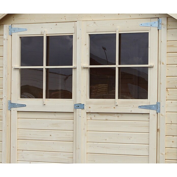 Bertilo Gartenhaus Osterbek (Außenmaß inkl. Dachüberstand (B x T): 252 x 258 cm, Holz, Natur) | BAUHAUS