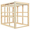 Bertilo Gerätehaus HPL Bike (Außenmaß inkl. Dachüberstand (B x T): 228 x 155 cm, Holz, Weiß) | BAUHAUS