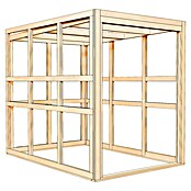 Bertilo Gerätehaus HPL Bike (Außenmaß inkl. Dachüberstand (B x T): 228 x 155 cm, Holz, Anthrazit) | BAUHAUS