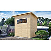Bertilo Gerätehaus Pent Modern (Außenmaß inkl. Dachüberstand (B x T): 157 x 207 cm, Holz, Natur) | BAUHAUS