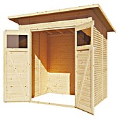 Bertilo Gerätehaus Pent Modern (Außenmaß inkl. Dachüberstand (B x T): 157 x 207 cm, Holz, Natur) | BAUHAUS