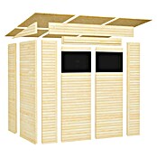Bertilo Gerätehaus Pent Modern (Außenmaß inkl. Dachüberstand (B x T): 157 x 207 cm, Holz, Natur) | BAUHAUS