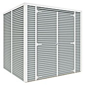 Bertilo Gerätehaus Box 3 (Außenmaß inkl. Dachüberstand (B x T): 212 x 212 cm, Holz, Grau) | BAUHAUS
