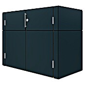 Bertilo Gartenschrank HPL Terrace (Außenmaß inkl. Dachüberstand (B x T): 75 x 155 cm, Holz, Anthrazit) | BAUHAUS