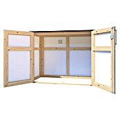 Bertilo Gartenschrank HPL Terrace (Außenmaß inkl. Dachüberstand (B x T): 75 x 155 cm, Holz, Anthrazit) | BAUHAUS