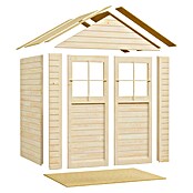 Bertilo Gartenhaus Osterbek (Außenmaß inkl. Dachüberstand (B x T): 131 x 202 cm, Holz, Natur) | BAUHAUS