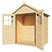 Bertilo Gartenhaus Osterbek (Außenmaß inkl. Dachüberstand (B x T): 131 x 202 cm, Holz, Natur) | BAUHAUS