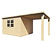 Bertilo Gartenhaus Borkum (Außenmaß inkl. Dachüberstand (B x T): 601 x 306 cm, Holz, Natur) | BAUHAUS