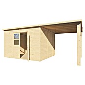 Bertilo Gartenhaus Borkum (Außenmaß inkl. Dachüberstand (B x T): 601 x 306 cm, Holz, Natur) | BAUHAUS
