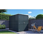 Bertilo Gerätehaus HPL Bike (Außenmaß inkl. Dachüberstand (B x T): 228 x 155 cm, Holz, Anthrazit) | BAUHAUS