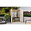 Bertilo Gartenschrank HPL Terrace (Außenmaß inkl. Dachüberstand (B x T): 75 x 155 cm, Holz, Anthrazit, Firsthöhe: 193 cm) | BAUHAUS