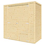 Bertilo Gerätehaus Box 1 (Außenmaß inkl. Dachüberstand (B x T): 110 x 208 cm, Holz, Naturbelassen) | BAUHAUS