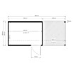 Bertilo Gartenhaus Cubus 3 Lounge (Außenmaß inkl. Dachüberstand (B x T): 240 x 560 cm, Holz, Hellgrau/ Weiß) | BAUHAUS