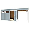 Bertilo Gartenhaus Cubus 3 Lounge (Außenmaß inkl. Dachüberstand (B x T): 240 x 560 cm, Holz, Hellgrau/ Weiß) | BAUHAUS