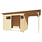 Bertilo Gerätehaus Pent Modern Plus (Außenmaß inkl. Dachüberstand (B x T): 231 x 501 cm, Holz, Natur) | BAUHAUS