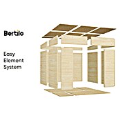 Bertilo Gerätehaus Alster (Außenmaß inkl. Dachüberstand (B x T): 254 x 251 cm, Holz, Natur) | BAUHAUS