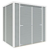 Bertilo Gerätehaus Box 2 (Außenmaß inkl. Dachüberstand (B x T): 170 x 170 cm, Holz, Grau) | BAUHAUS