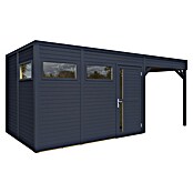 Bertilo Gartenhaus Cubus 3 Lounge (Außenmaß inkl. Dachüberstand (B x T): 240 x 560 cm, Holz, Anthrazit) | BAUHAUS