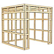 Bertilo Gerätehaus HPL 1 (Außenmaß inkl. Dachüberstand (B x T): 236 x 230 cm, Holz, Braun) | BAUHAUS