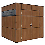 Bertilo Gerätehaus HPL 1 (Außenmaß inkl. Dachüberstand (B x T): 236 x 230 cm, Holz, Braun) | BAUHAUS