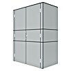 Bertilo Gartenschrank HPL Terrace (Außenmaß inkl. Dachüberstand (B x T): 75 x 155 cm, Holz, Silbergrau, Firsthöhe: 193 cm) | BAUHAUS