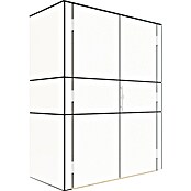 Bertilo Gartenschrank HPL Terrace (Außenmaß inkl. Dachüberstand (B x T): 75 x 155 cm, Holz, Weiß, Firsthöhe: 193 cm) | BAUHAUS